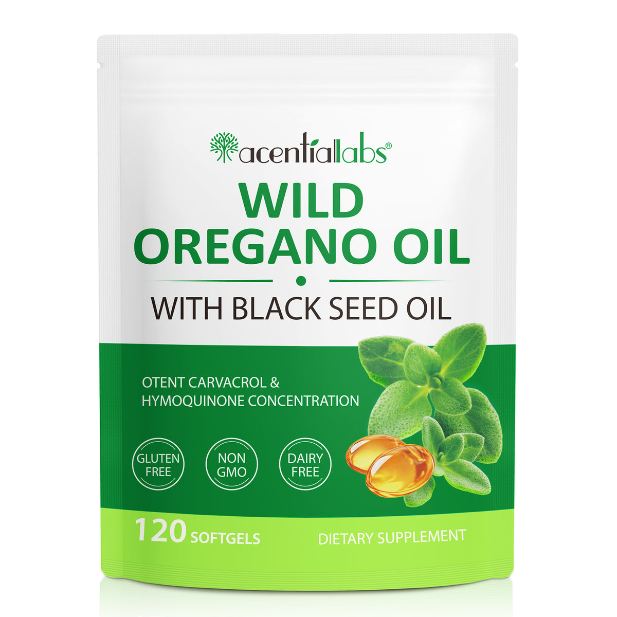 Wild Oregano Oil with Black Seed Oil 120 Softgels