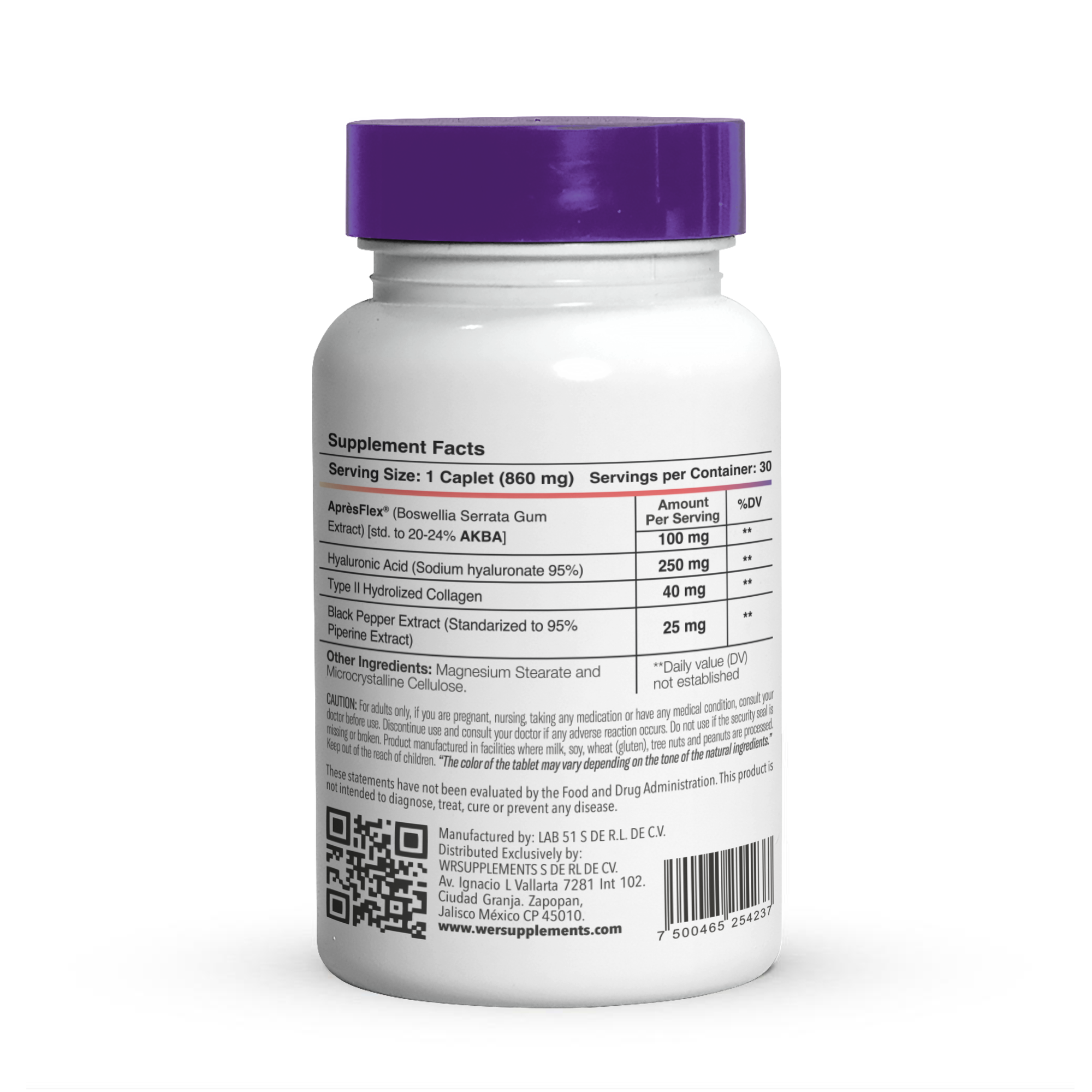 BSW-51 Food Supplement - back (EN)